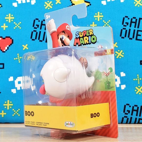 Jakks Pacific Super Mario Boo Ghost 2.5" Halloween Collectible Action Figure New - Picture 6 of 9